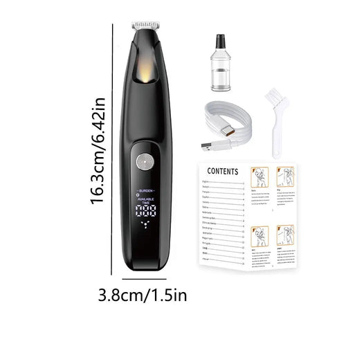 Convenient LED Dog Paw Trimmer LCD Display Fully Waterproof Cats Foot